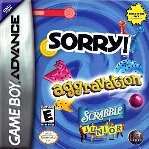 GBA: SORRY! / AGGRAVATION / SCRABBLE JUNIOR (GAME)